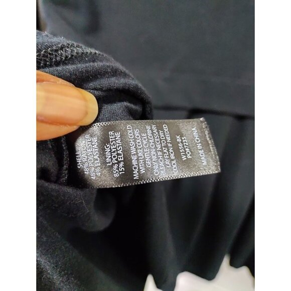 Betabrand Womens Stretch Surplice Neck Long Sleeve Peplum Blouse Black Small - Picture 3 of 9